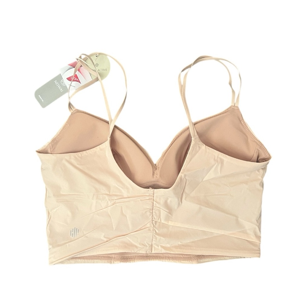 NWT Neiwai Ballet Ruched Bra Top Sweet Apricot Size Small 34A/34AA Reg. $98 - Picture 3 of 11